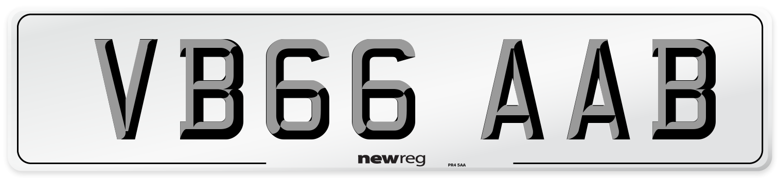 VB66 AAB Number Plate from New Reg